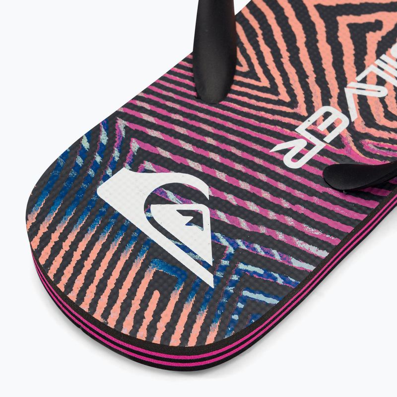 Quiksilver men's Molokai Wordblock flip flops black and pink AQYL101287 8