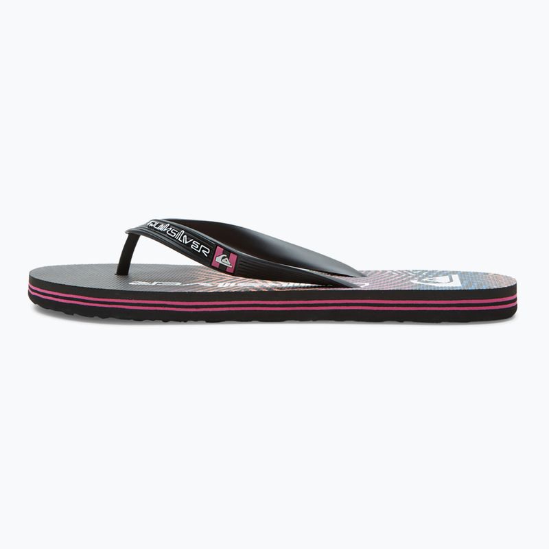 Quiksilver men's Molokai Wordblock flip flops black and pink AQYL101287 11