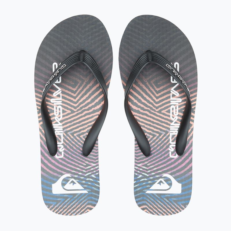 Quiksilver men's Molokai Wordblock flip flops black and pink AQYL101287 12