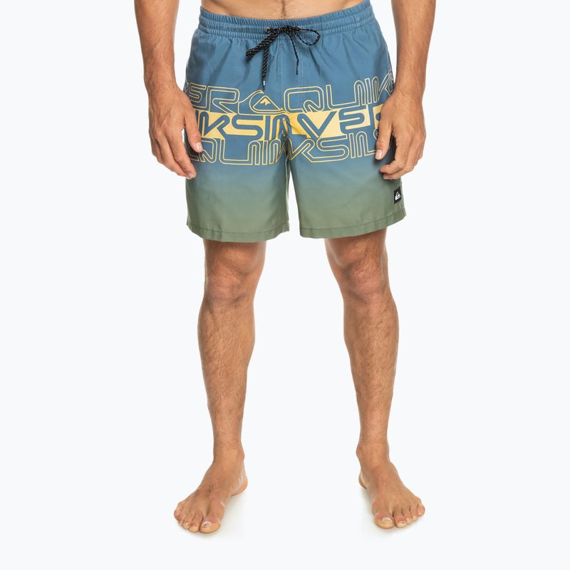 Men's Quiksilver Everyday Wordblock Volley 17" swim shorts blue EQYJV04005-BYG6 2