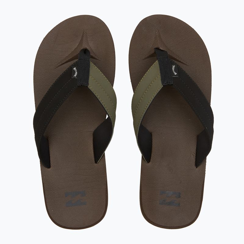 Men's Billabong All Day chocolate flip flops 10