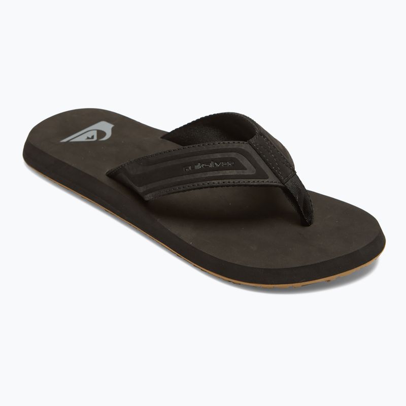 Quiksilver men's Monkey Wrench Core flip flops black AQYL101324 9