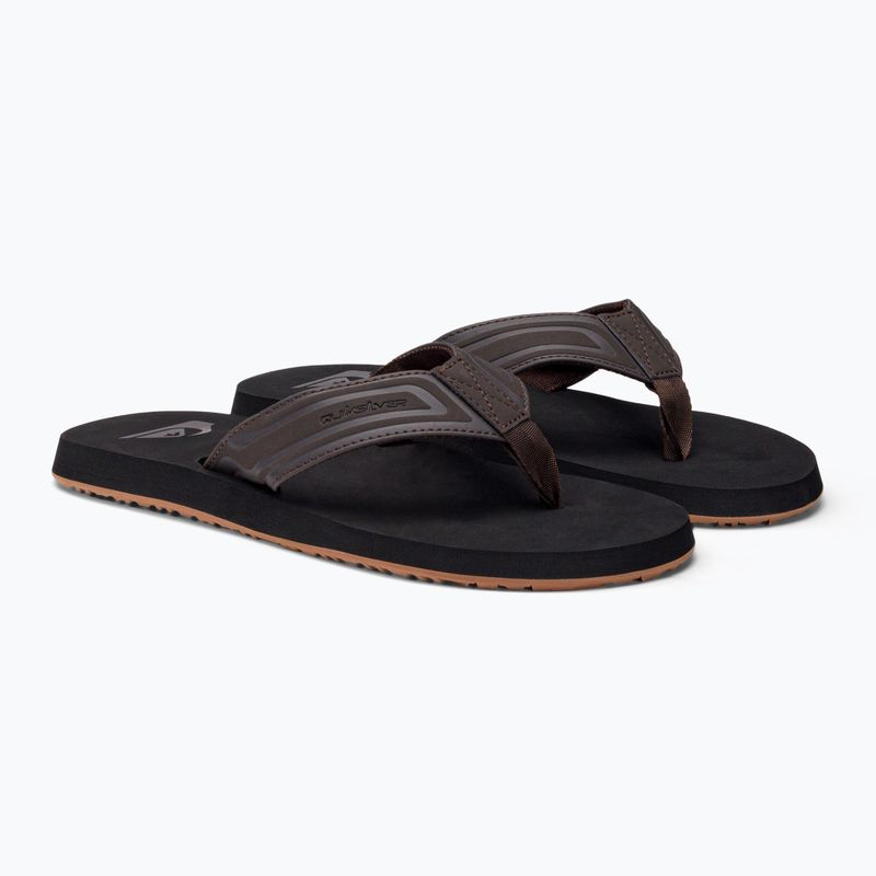 Quiksilver men's Monkey Wrench Core flip flops brown AQYL101324 4