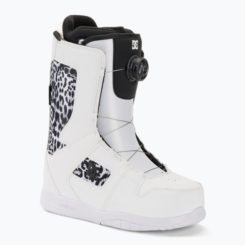 Women's snowboard boots DC Phase Boa white/black print