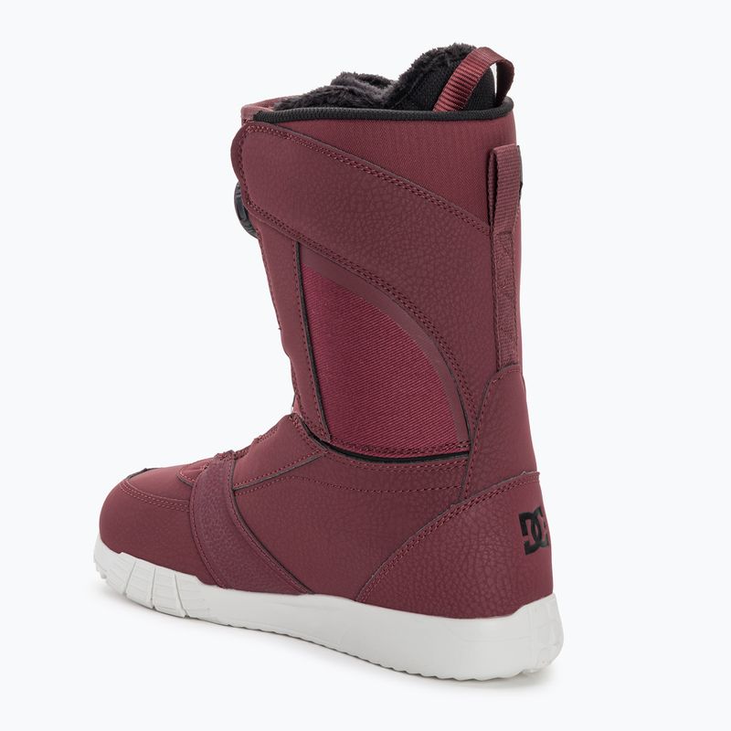 Women's snowboard boots DC Lotus wine/black 2