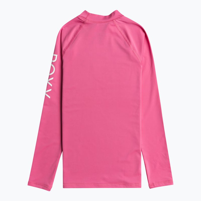 ROXY Whole Hearted shocking pink children's swimming longsleeve 2