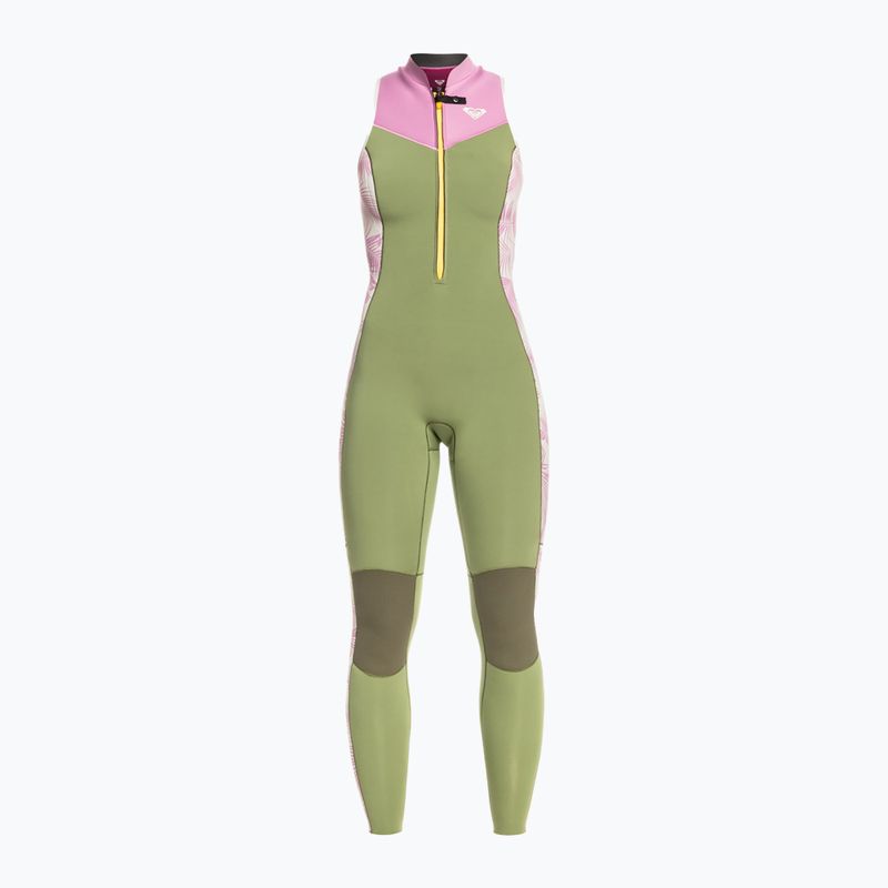 Women's ROXY 1.5 mm Long John palmed out light gray swim wetsuit