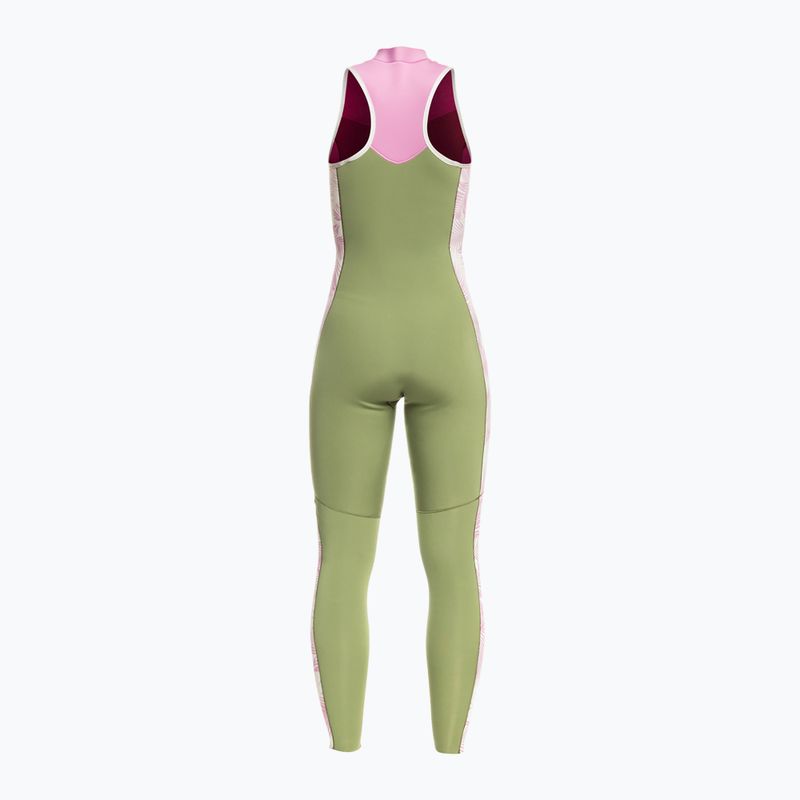 Women's ROXY 1.5 mm Long John palmed out light gray swim wetsuit 2