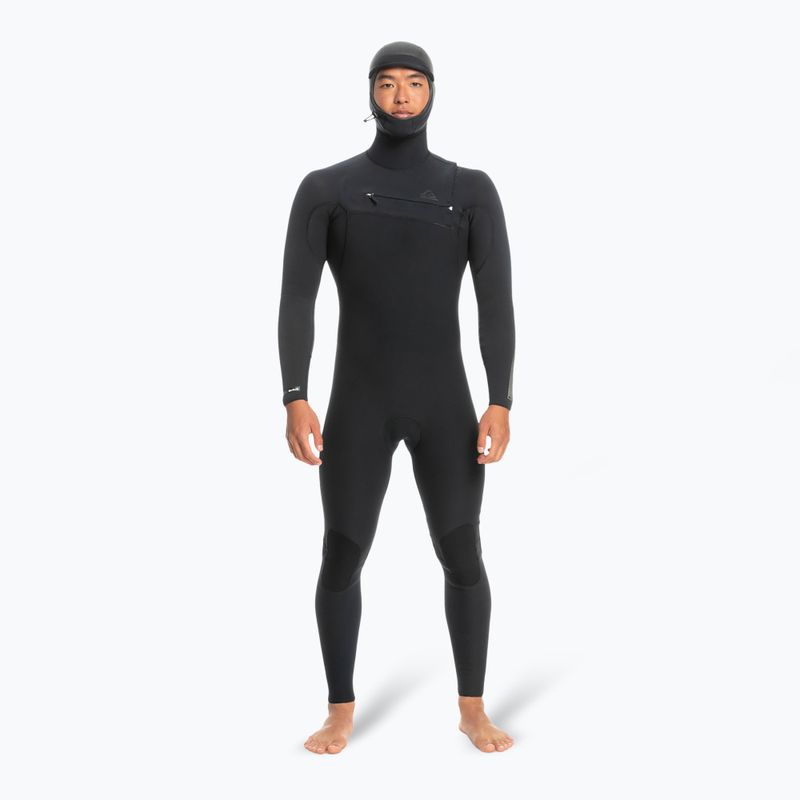 Men's wetsuit Quiksilver Highline 5/4/3 Chest Zip Hooded Black