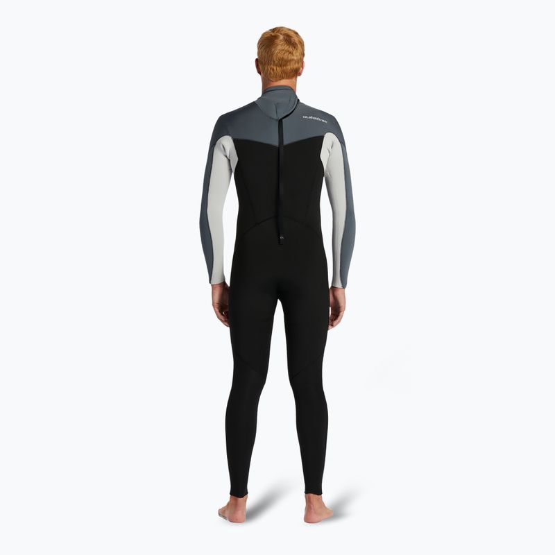 Quiksilver men's 3/2 mm Everyday Sessions BZ black/ash wetsuit 2