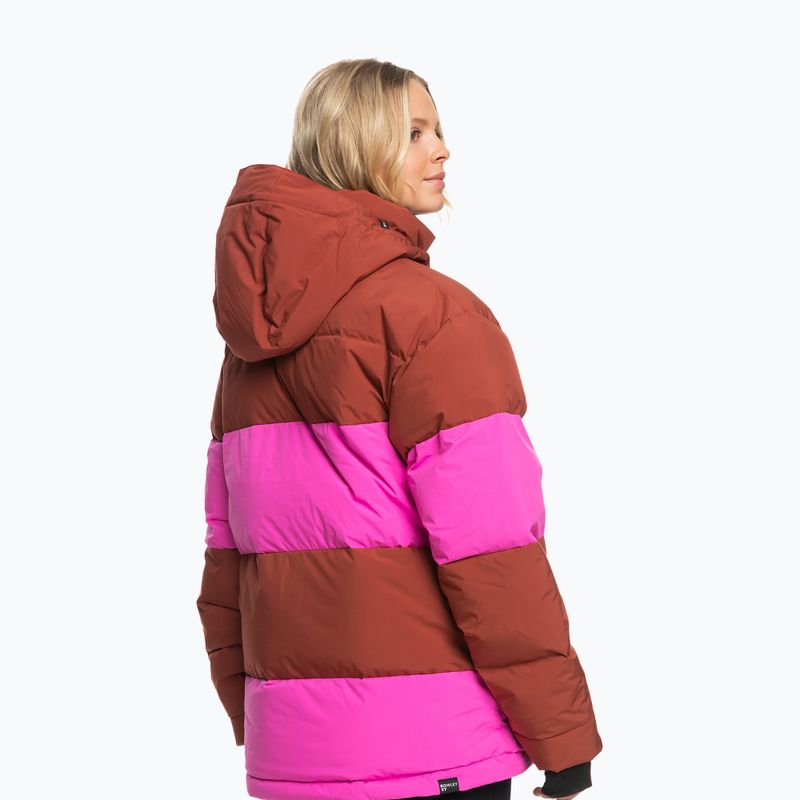 Women's snowboard jacket ROXY X Rowley Block Puffer burnt henna 2