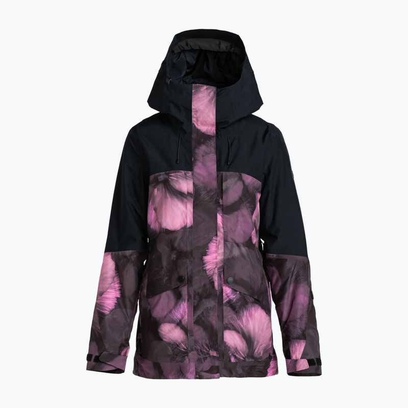 Women's snowboard jacket ROXY Gore-Tex Glade Printed true black pansy pansy 6