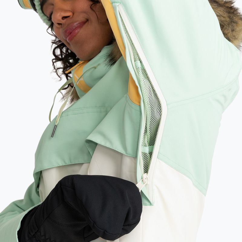 Women's snowboard jacket ROXY Shelter cameo green 5