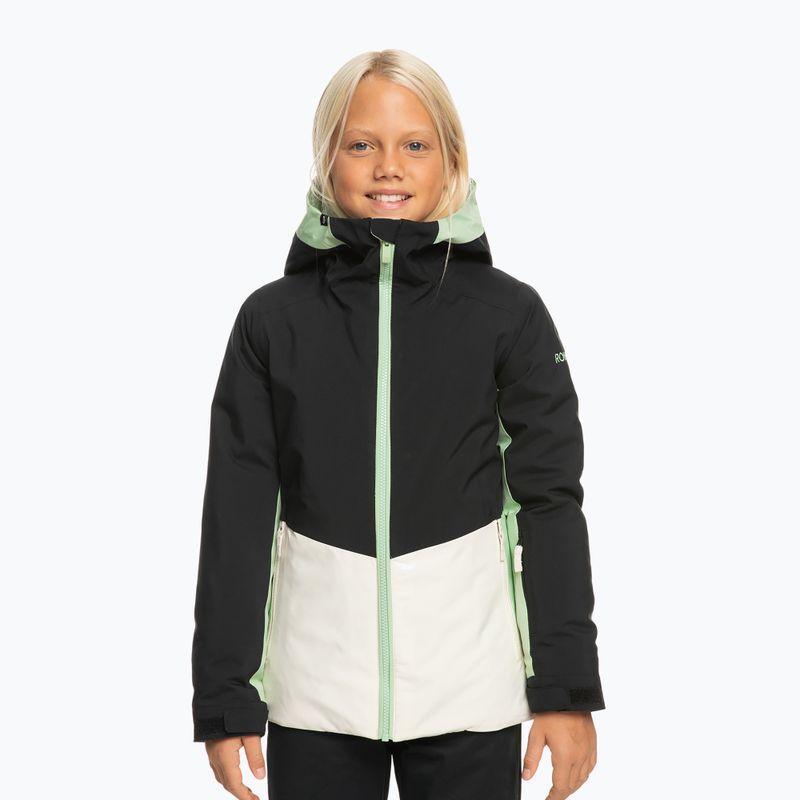 Children's snowboard jacket ROXY Silverwinter Girl true black