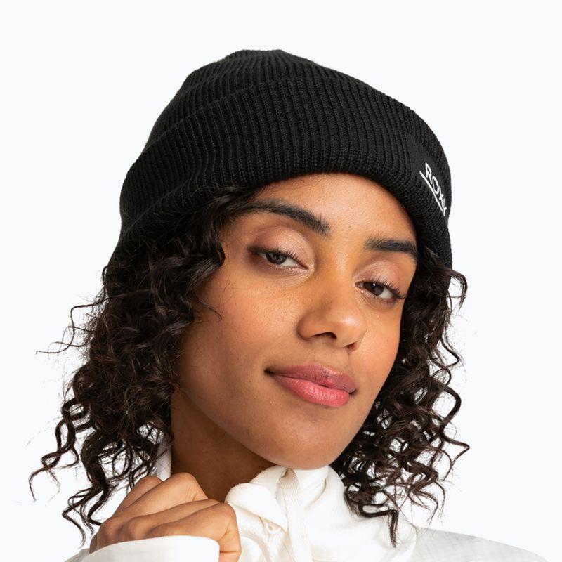 Women's snowboard cap ROXY Folker Beanie true black 7