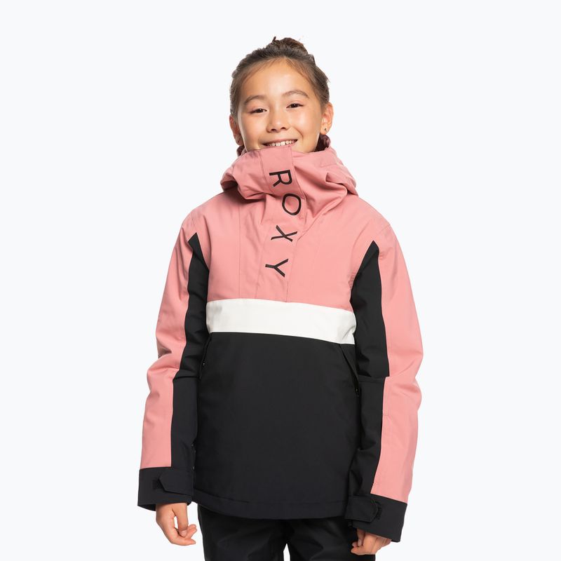 Children's snowboard jacket ROXY Shelter Girl dusty rose