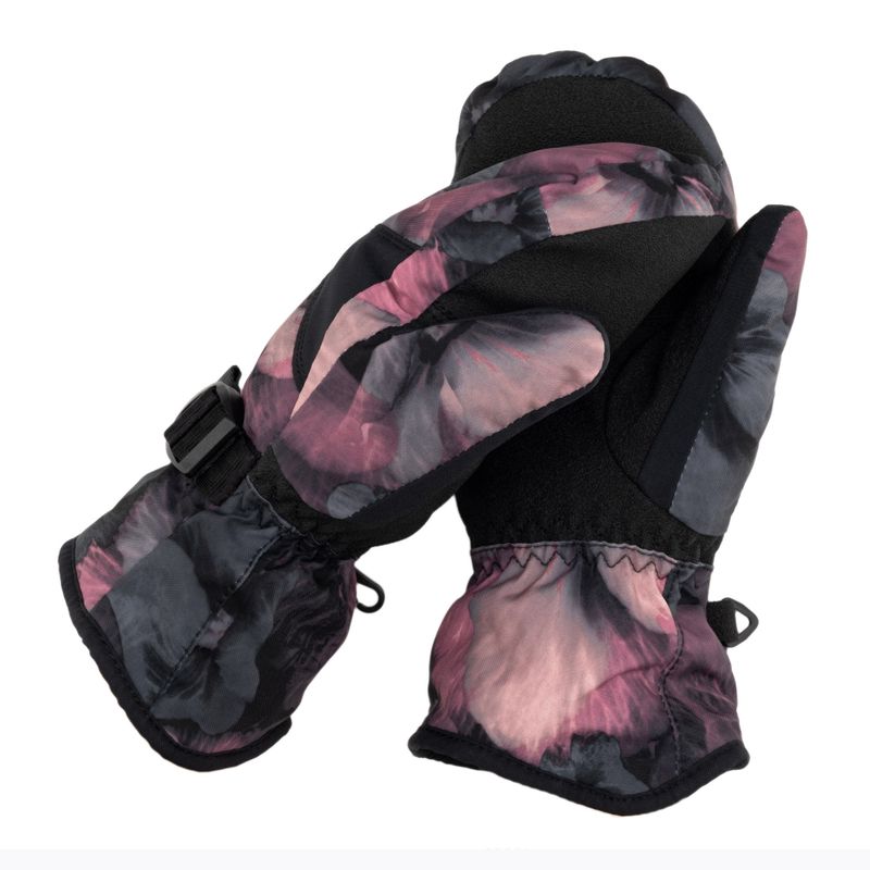 Children's snowboard gloves ROXY Jetty Mitt Girl true black pansy rg