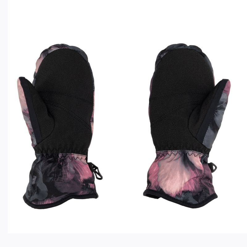 Children's snowboard gloves ROXY Jetty Mitt Girl true black pansy rg 2