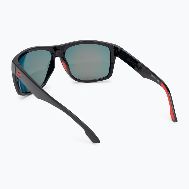 Quiksilver men's Transmission black ml red sunglasses 2