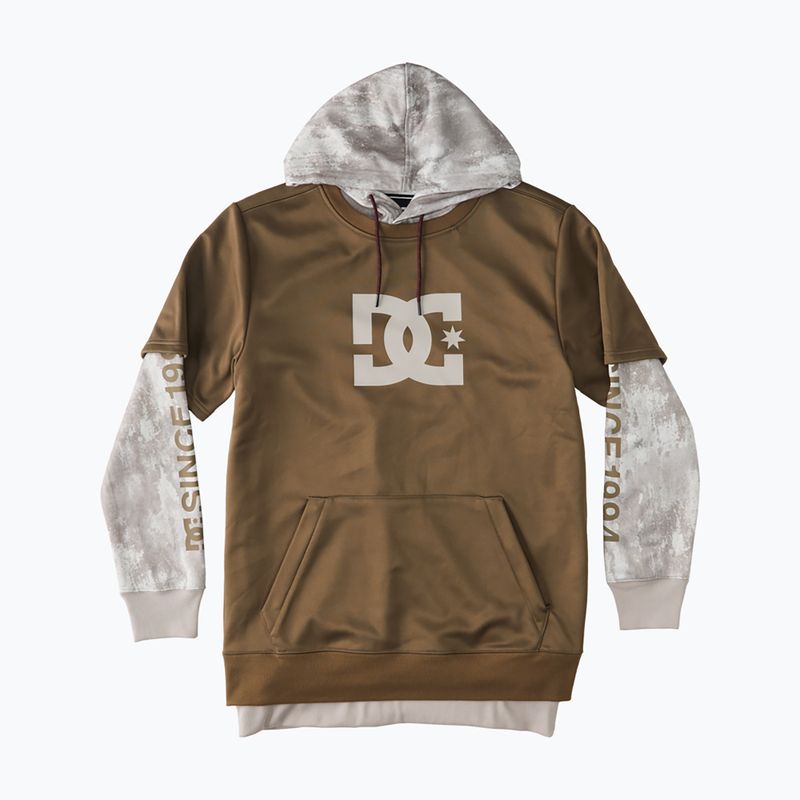 Men's DC Dryden sand stone snowboard sweatshirt 8