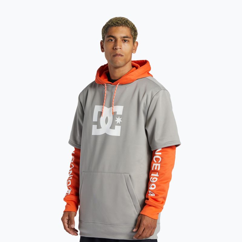 DC Dryden orange men's snowboard sweatshirt 4