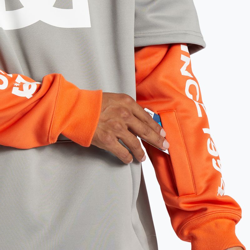 DC Dryden orange men's snowboard sweatshirt 5