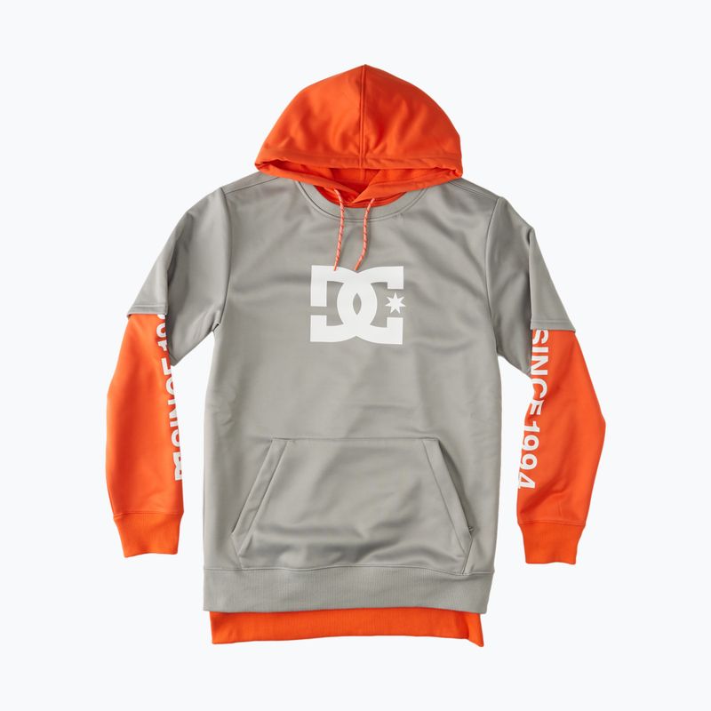 DC Dryden orange men's snowboard sweatshirt 7