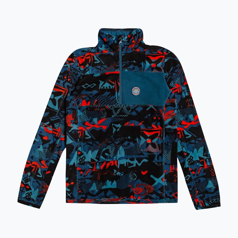 Quiksilver Aker HZ Fleee children's snowboard sweatshirt building moutains grenadine 4