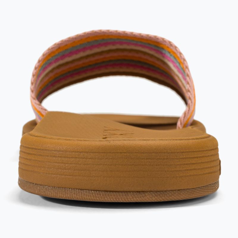 ROXY Beachie Breeze women's slides tan/crazy pink 6
