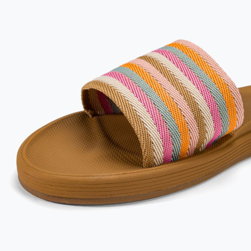 ROXY Beachie Breeze women's slides tan/crazy pink 7