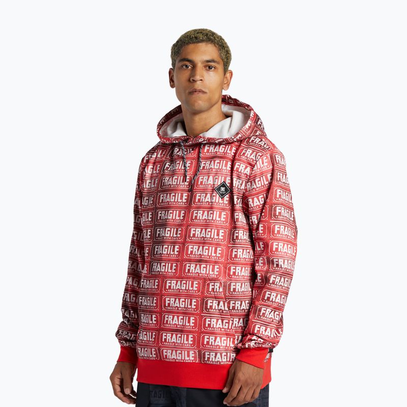 Men's DC AW Snowstar red fragile snowboard sweatshirt