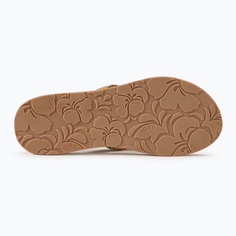 ROXY Porto Raffia II women's flip flops multi/olive 4