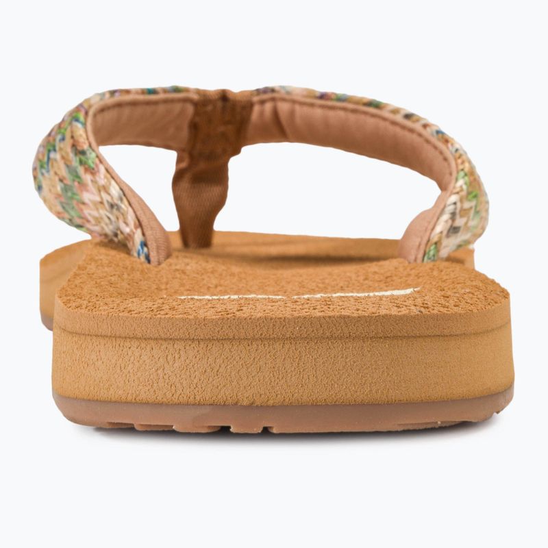 ROXY Porto Raffia II women's flip flops multi/olive 6