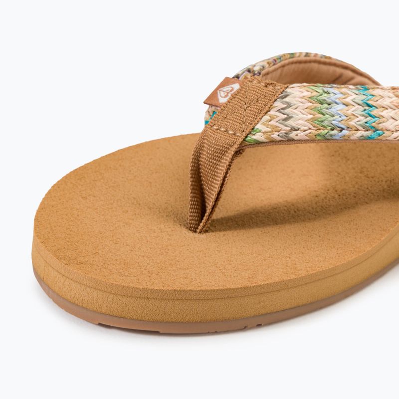 ROXY Porto Raffia II women's flip flops multi/olive 7