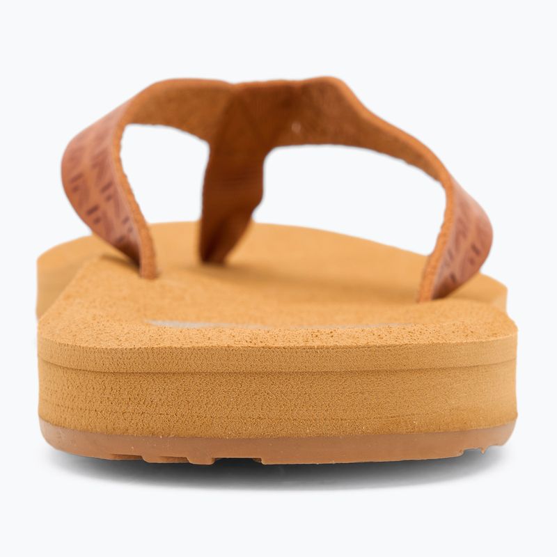 Women's ROXY Porto Motif flip flops tan 6