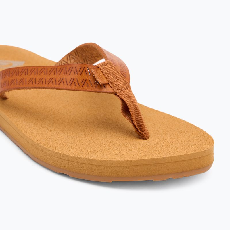 Women's ROXY Porto Motif flip flops tan 7