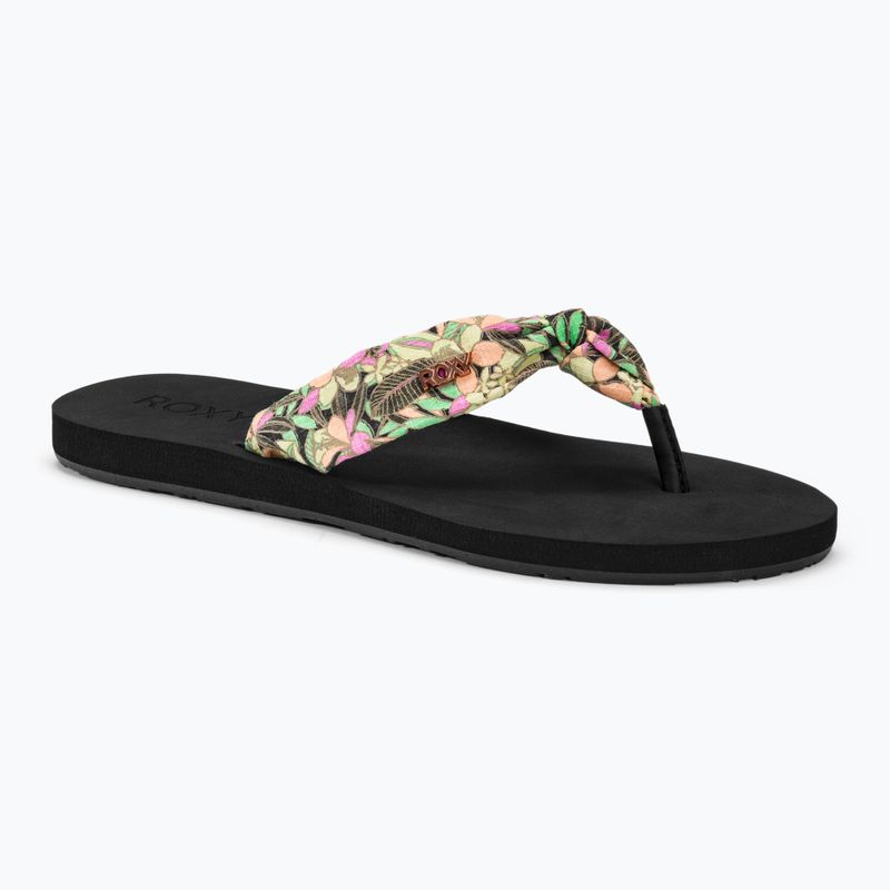 ROXY Paia V women's flip flops black/pink/soft lime