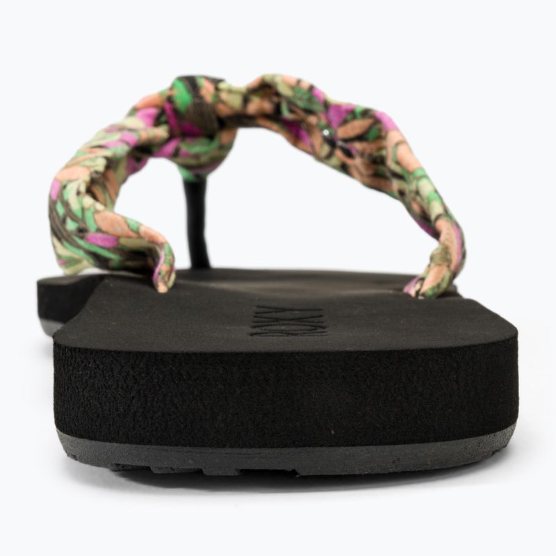 ROXY Paia V women's flip flops black/pink/soft lime 6