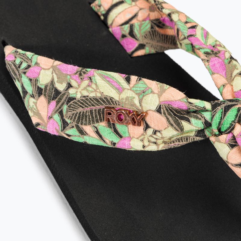 ROXY Paia V women's flip flops black/pink/soft lime 8