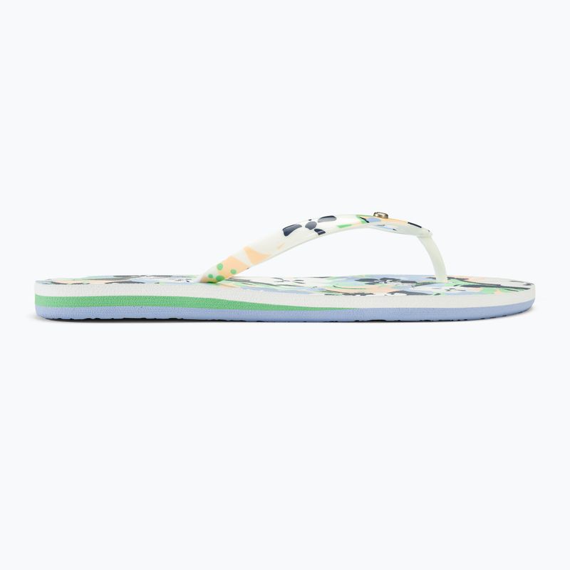 Women's ROXY Portofino III soft lime/ocean flip flops 2