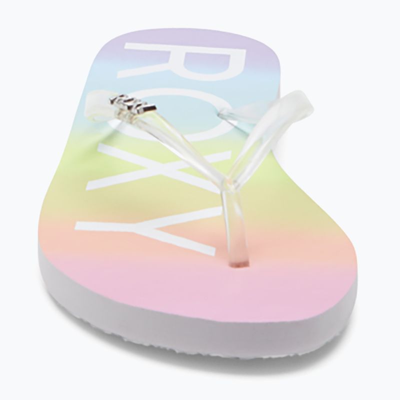 Women's ROXY Viva Jelly rainbow flip flops 8