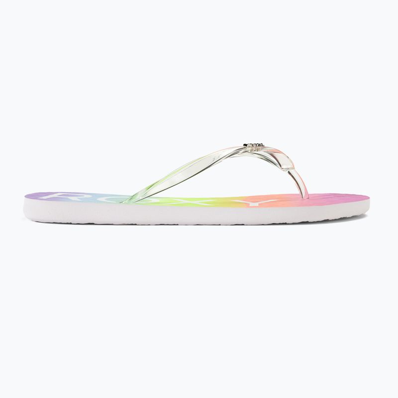 Women's ROXY Viva Jelly rainbow flip flops 2