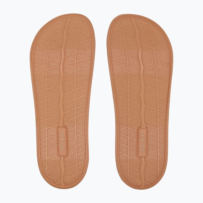 Women's ROXY Slippy Knit wheat/turkish coffee flip-flops 3