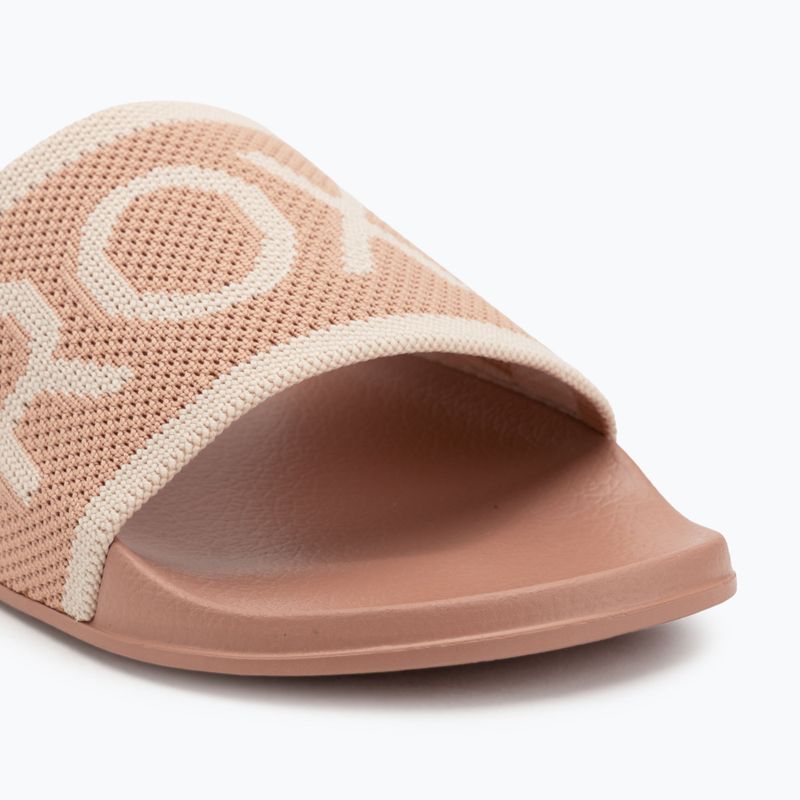 Women's ROXY Slippy Knit wheat/turkish coffee flip-flops 7