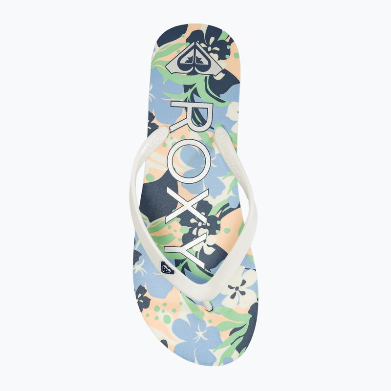ROXY Tahiti VII soft lime/ocean women's flip flops 5