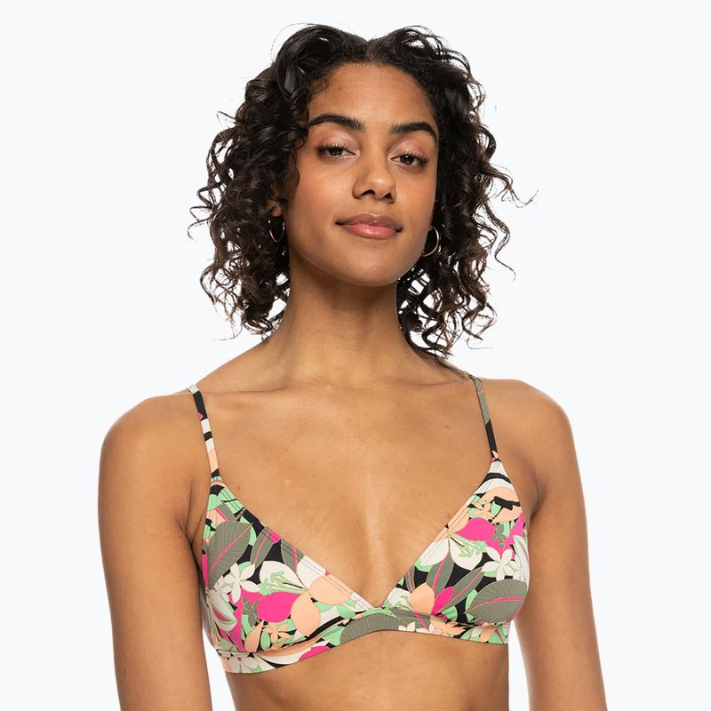 ROXY Printed Beach Classics Tri swimsuit top anthracite palm song s 2
