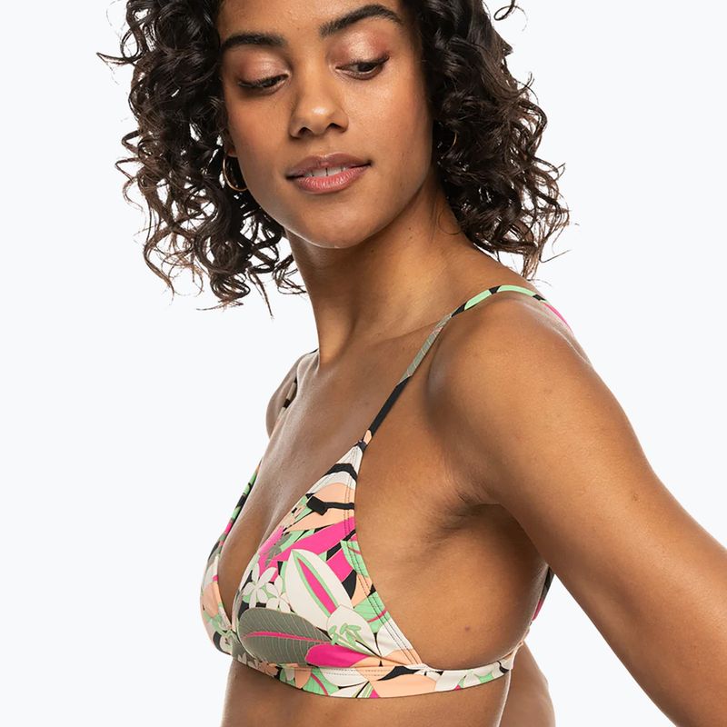 ROXY Printed Beach Classics Tri swimsuit top anthracite palm song s 5