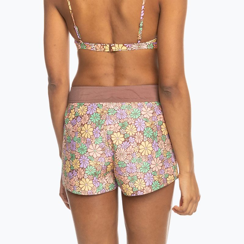Women's ROXY New Fashion 2" root beer all about sol mini swim shorts 4