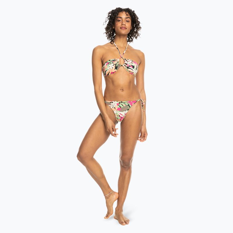 ROXY Printed Beach Classics Halter swimsuit top anthracite palm song s 3