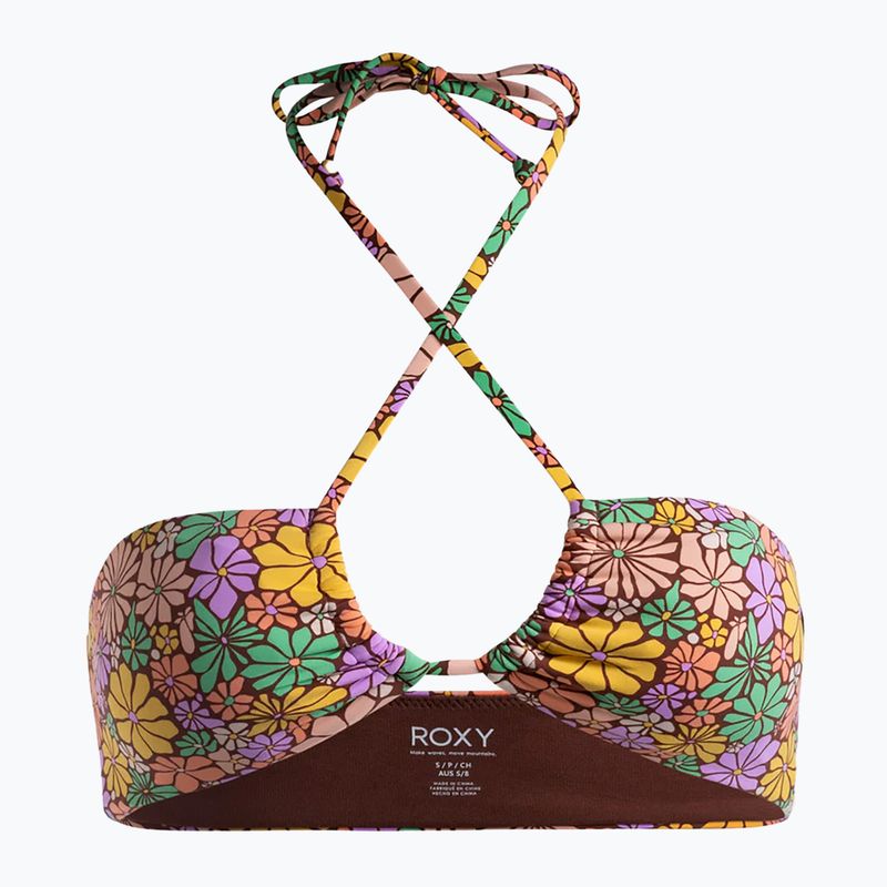 ROXY All About Sol Bandeau swimsuit top root beer all about sol mini 2